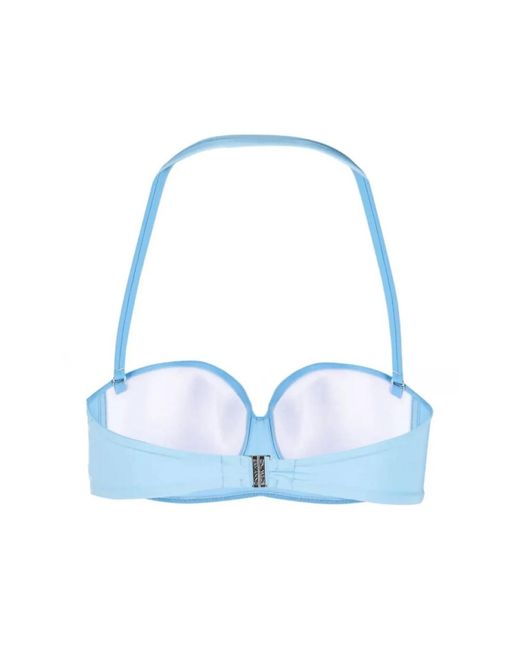 Ermanno Scervino Ondergoed ,Blauw ,Blauwe Bandeau Bikinitop Met Ruches in het Blue