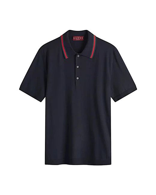 Gucci Blue Polo Shirts for men