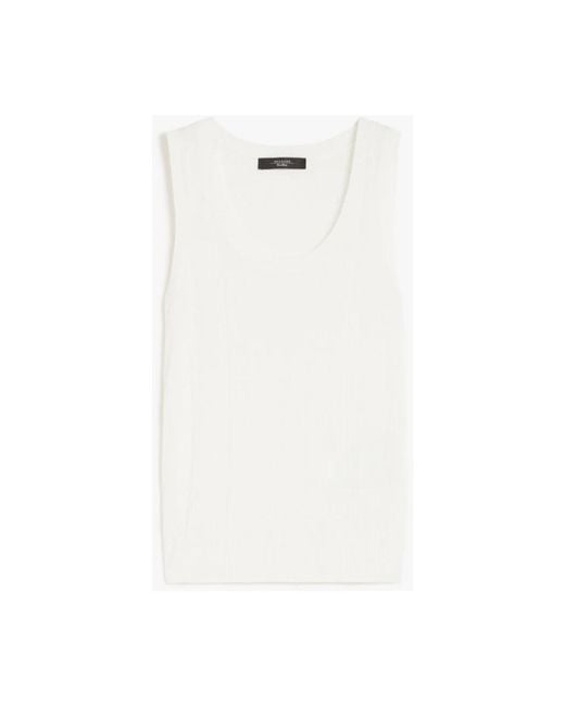 Weekend by Maxmara White Round-Neck Knitwear