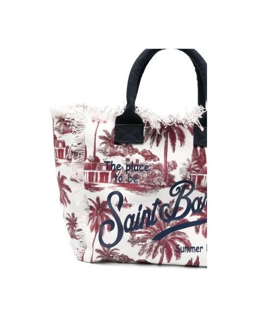 Mc2 Saint Barth Purple Canvas Damen Fransentasche