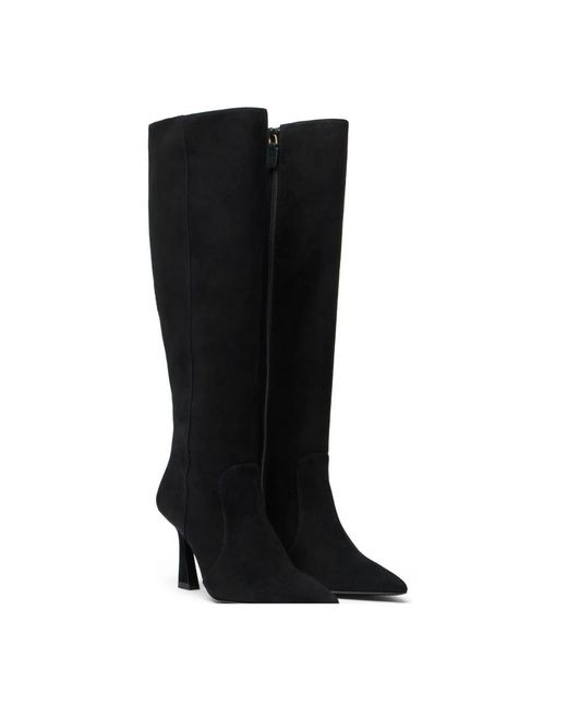 Stuart Weitzman Black Vinnie Zip Boot 85