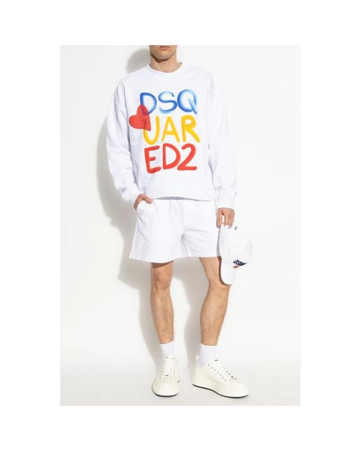 DSquared² Sweatshirts in het White voor heren