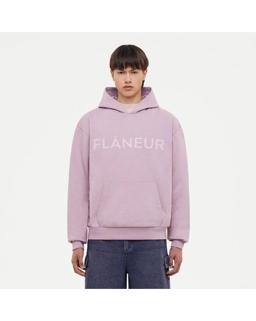 flâneur Hoodies in het Pink voor heren