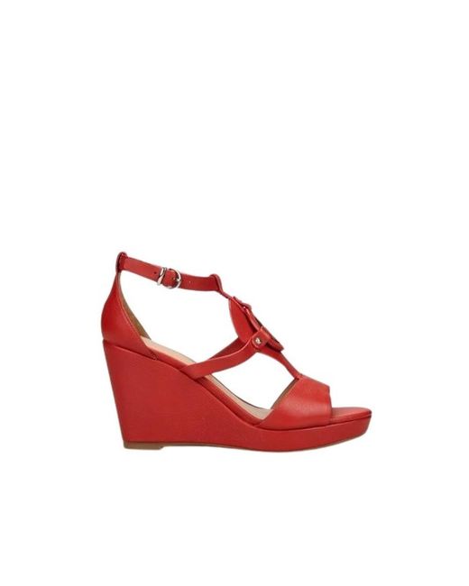 Emporio Armani Red Wedges