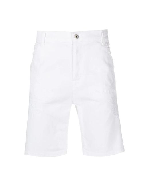 Dondup White Denim Shorts for men