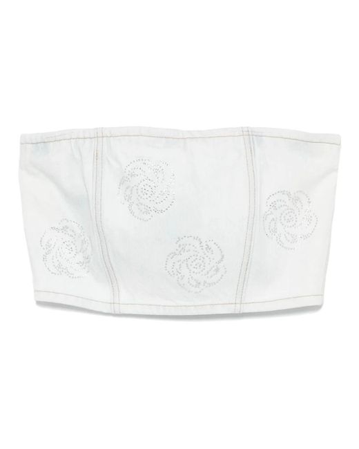 ROTATE BIRGER CHRISTENSEN Sleeveless Tops in het White