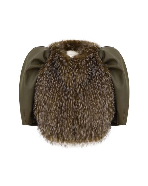 Zimmermann Green Faux Fur & Shearling Jackets