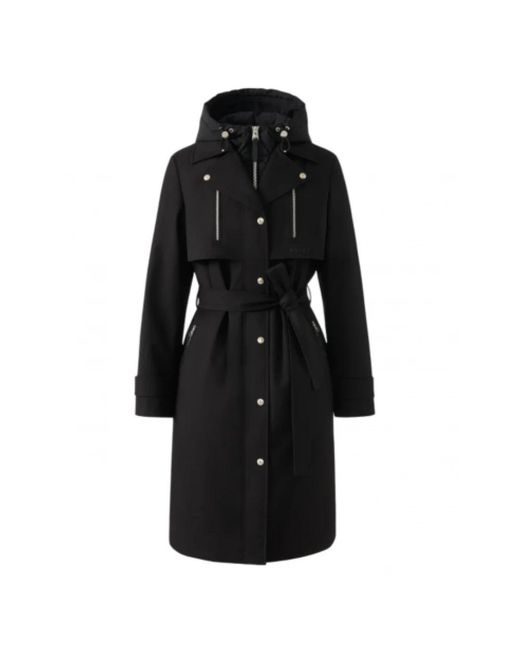 Mackage Lange Trenchcoat in het Black