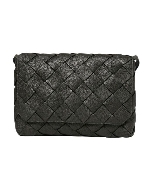 Bottega Veneta Grüne Intrecciato Weave Schultertasche in Black für Herren