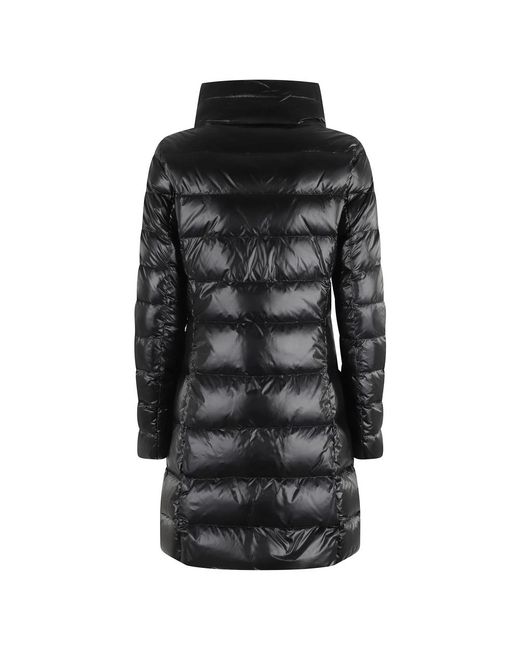 Fay Jassen ,Zwart ,Nylon Zwarte Lange Nylon Donsjas in het Black