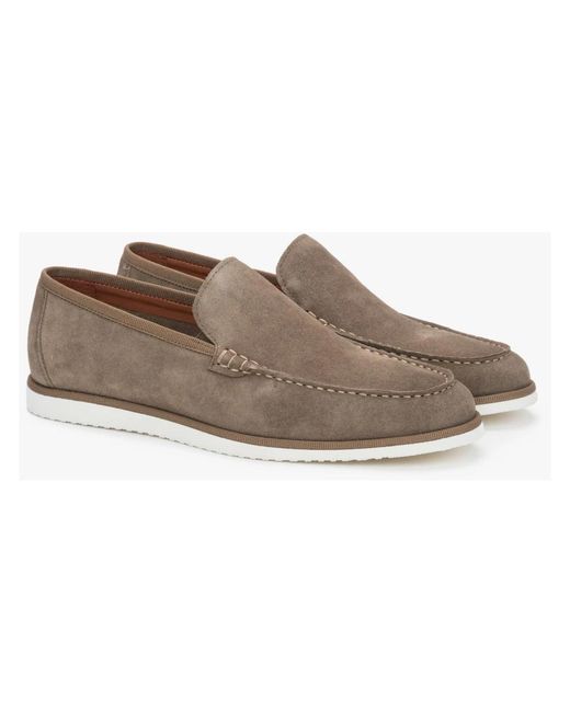 ESTRO Gray Loafers for men