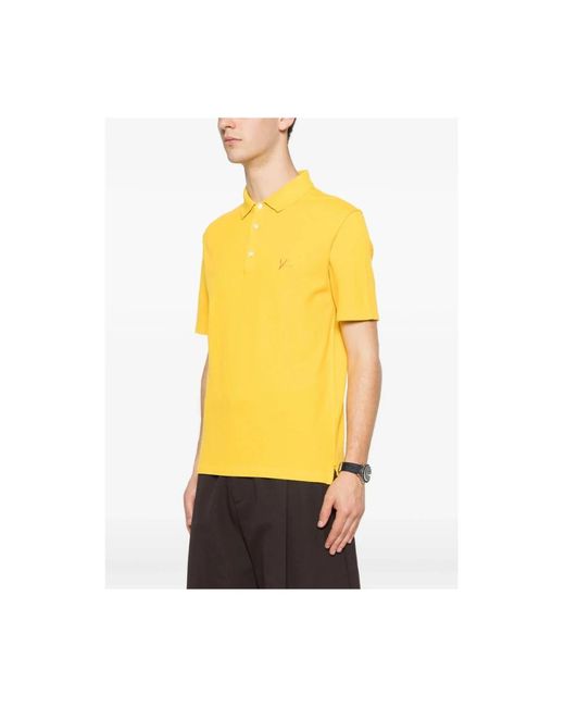 Isaia Yellow Polo Shirts for men