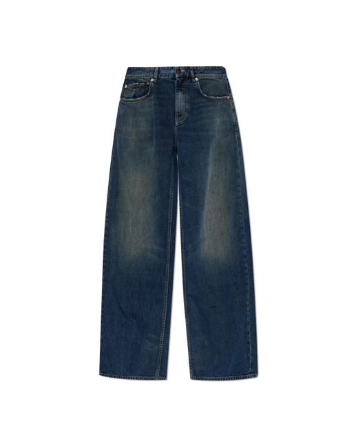 Balenciaga Wide Jeans in het Blue