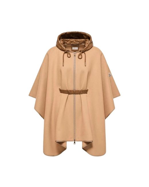 Moncler Jassen ,Wol Cape in het Natural