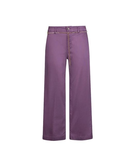 Liu Jo Purple Wide Trousers