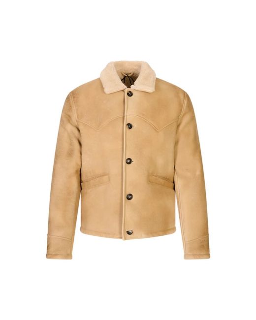 Stewart Natural Faux Fur & Shearling Jackets for men