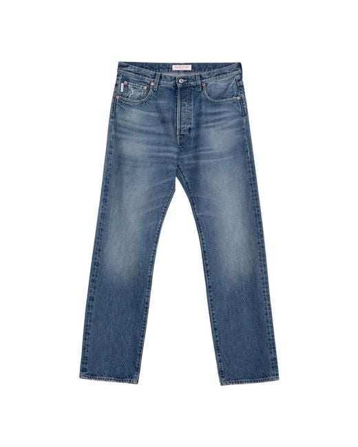 Valentino Blue Straight Fit Jeans for men
