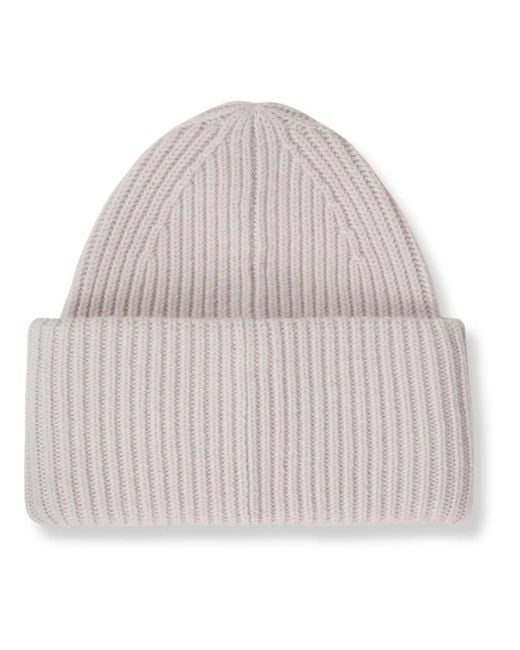 Acne Large Face Logo Beanie in Gray für Herren