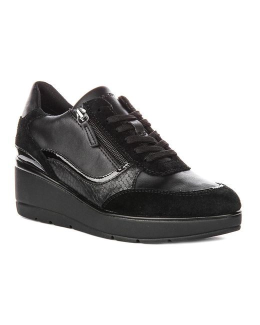 Geox Black Wedges