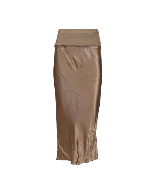 Rick Owens Brown Maxi Skirts