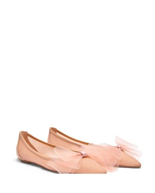 Stuart Weitzman Pink Blushing bow flat