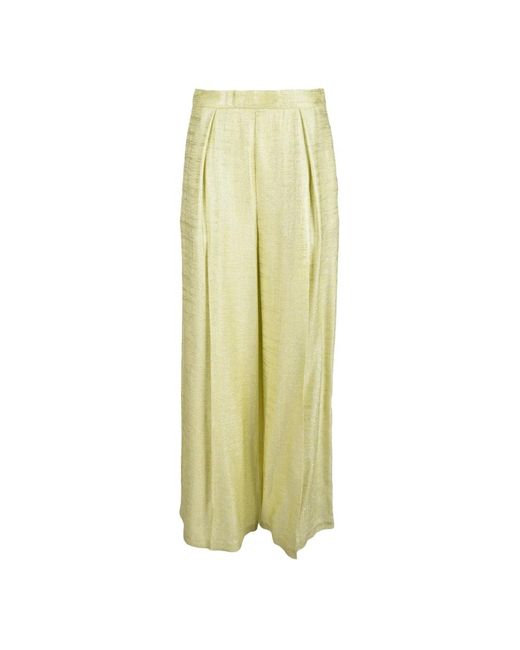 Erika Cavallini Semi Couture Yellow Wide Trousers