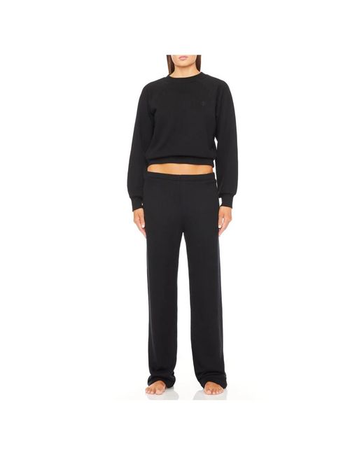 ÉTERNE Broeken ,Zwart ,Straight Leg Sweatpant in het Black