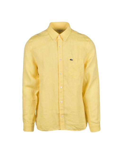 Lacoste Casual Shirt in het Yellow voor heren