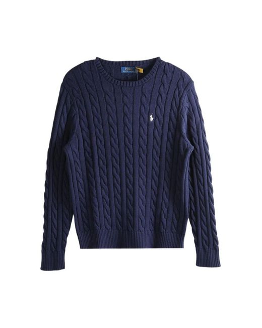 Polo Ralph Lauren Blue Round-Neck Knitwear for men