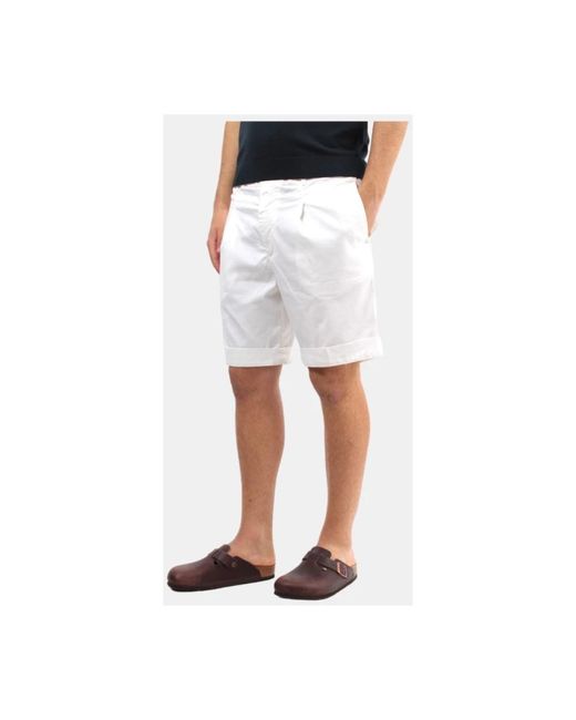 40weft Weiße bermuda shorts komfort fit mike in White für Herren