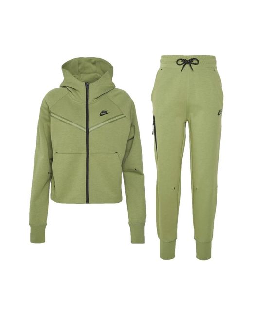 Nike Fitness ,Groen ,Katoen Tech Fleece Windrunner in het Green