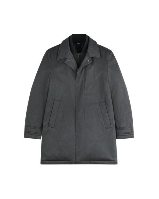 Fay Single-Breasted Coat in het Gray voor heren