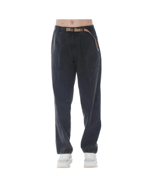 Straight Trousers White Sand de hombre de color Blue