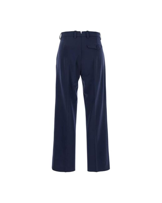 Semicouture Blue Blaue maßgeschneiderte gerade hose frau