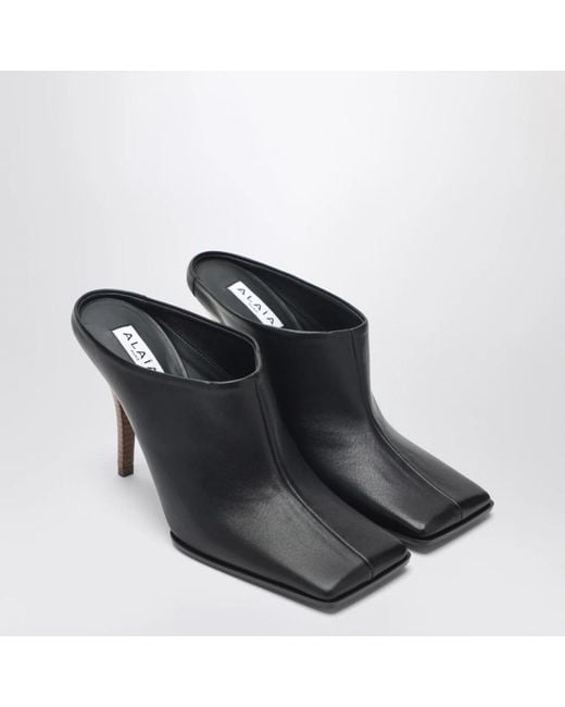 Alaïa Black Heeled Mules