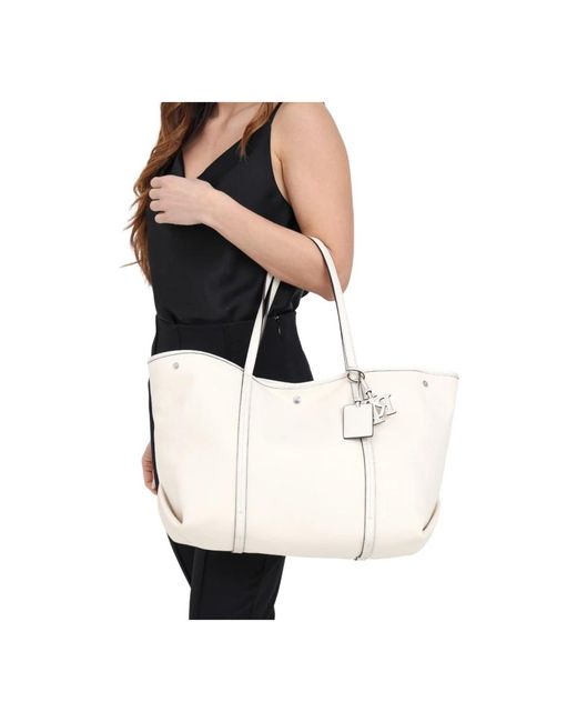 Ralph Lauren White Weiße baumwoll-tote-tasche,weiße taschen kollektion