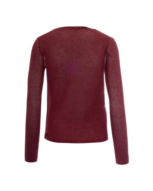 Max Mara Red Round-Neck Knitwear