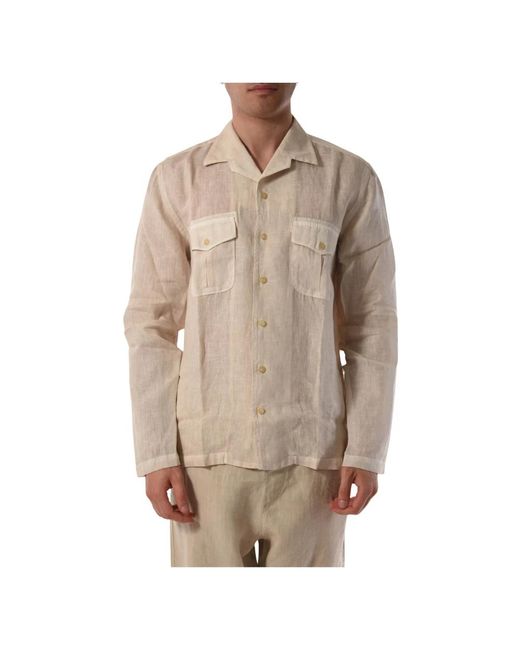 Camicia texana eleva stile casual di 120% Lino in Natural da Uomo