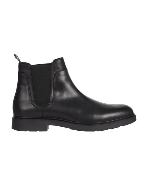 Tommy Hilfiger Black Chelsea Boots for men