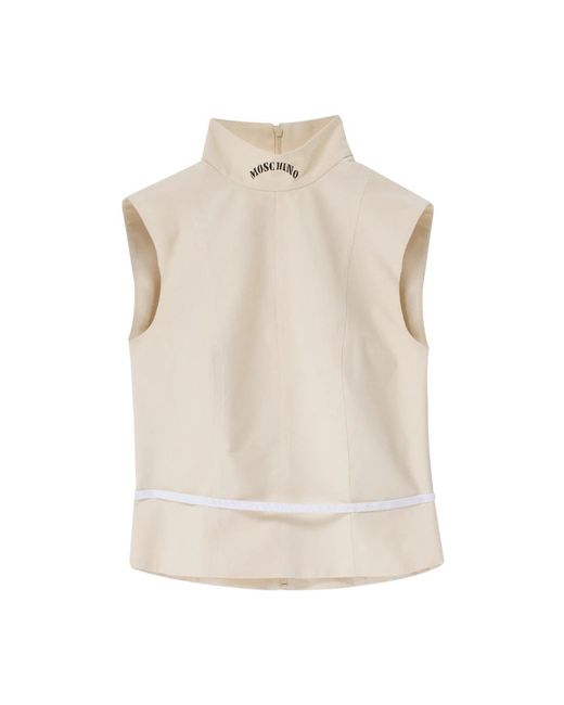 Moschino Natural Sleeveless Tops