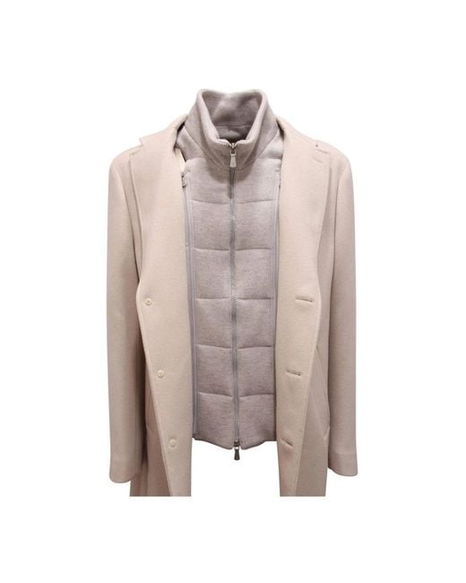 Eleventy Single-Breasted Coats in het Brown voor heren