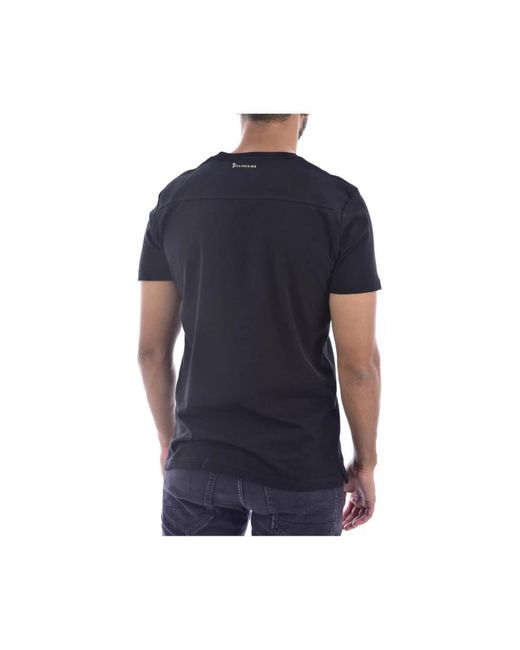 Billionaire Schwarzes logo-print-baumwoll-t-shirt in Black für Herren