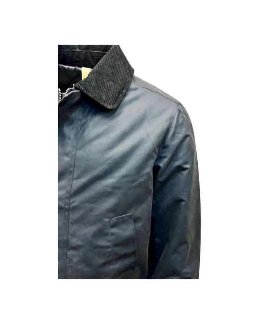 Brixtol Textiles Jassen ,Grijs ,Katoen Blauw Grijs Gewaxte Jas Curtis Stijl in het Gray voor heren