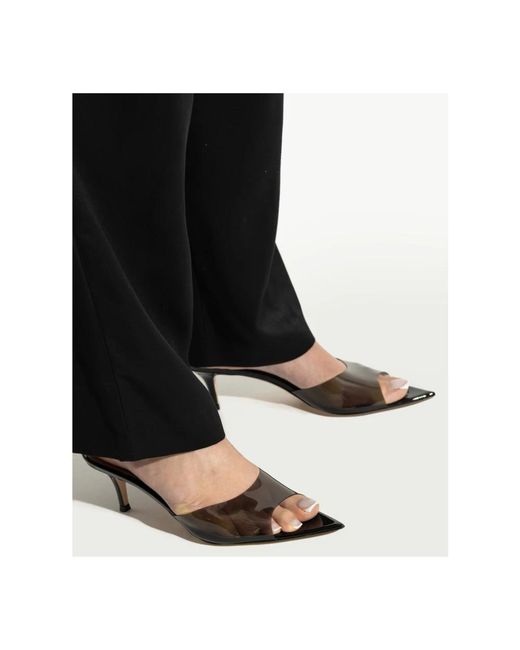 Gianvito Rossi Black Heeled Mules