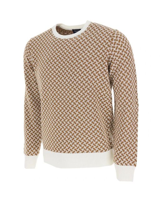 Drumohr Brown Round-Neck Knitwear for men