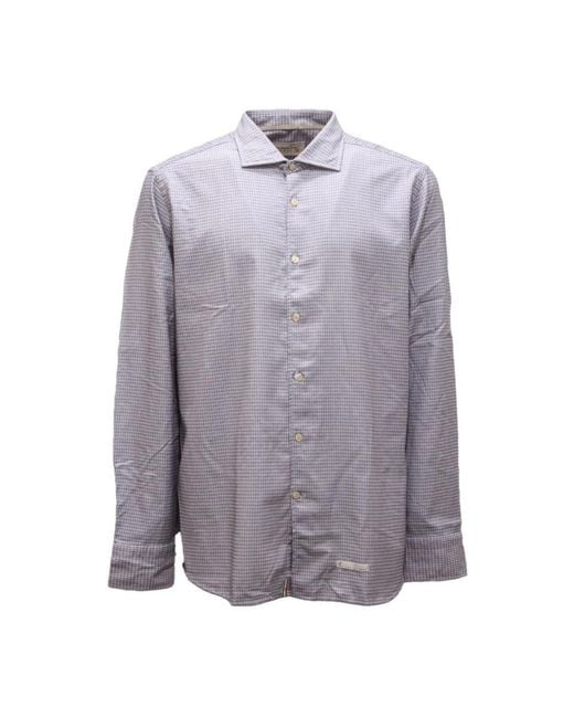 Tintoria Mattei 954 Purple Formal Shirts for men