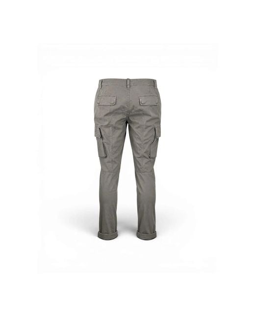 Mason's Gray Slim-Fit Trousers for men
