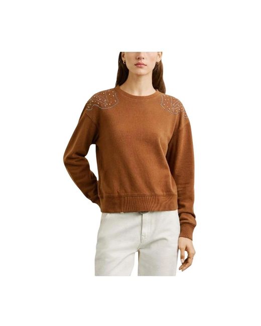 Pepe Jeans Brown Round-Neck Knitwear