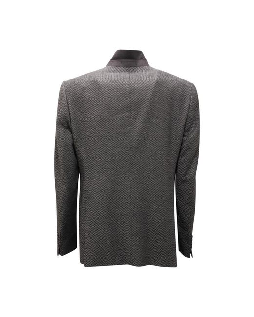 Armani Jassen ,Grijs ,Wol Wollen Blend Jas, Model H31Gme C1826 in het Gray voor heren