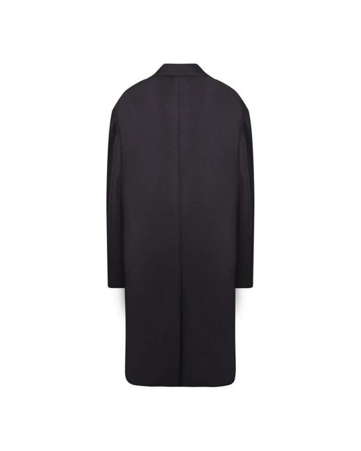 Lardini Wool Herringbone Coat in het Black voor heren